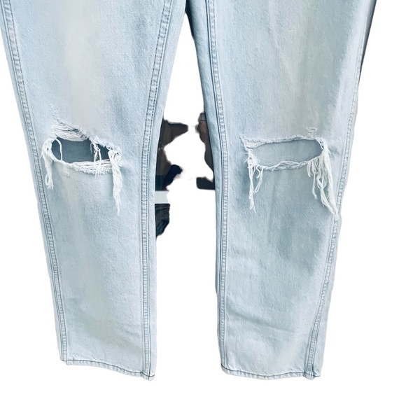 New! Re/Done 90’s high-loose straight jeans Bleach Destroy Distressed - Picture 9 of 14